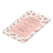 Magnet Flexible Pampas herbe rose or faire-part de mariage (Côté Gauche)