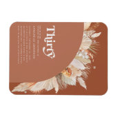 Magnet Flexible Pampas moderne herbe 30e anniversaire terre cuite (Horizontal)