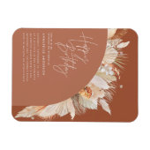 Magnet Flexible Pampas moderne herbe anniversaire terre cuite aima (Horizontal)