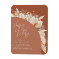 Pampas moderne herbe anniversaire terre cuite aima