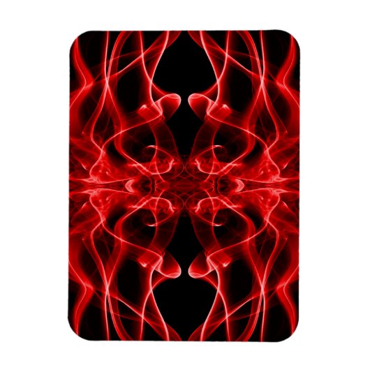 Magnet Flexible Panaches de Fumée Rouge sur Fond Noir (Vertical)