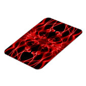 Magnet Flexible Panaches de Fumée Rouge sur Fond Noir (Côté Gauche)