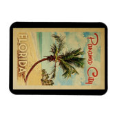 Magnet Flexible Panama City Palm Tree Vintage voyage (Horizontal)