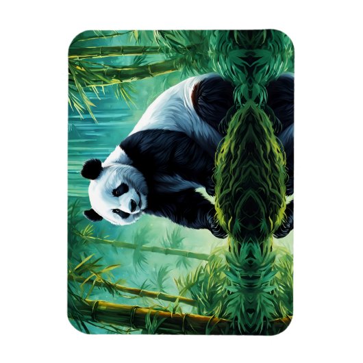 Magnet Flexible Panda géant dans la forêt de Bamboo (Vertical)