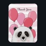 Magnet Flexible Panda mignonne. Animaux d'enfants modernes. Pink m<br><div class="desc">Pink merci aimant avec panda mignon.</div>