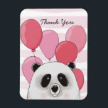 Magnet Flexible Panda mignonne. Animaux d'enfants modernes. Pink m<br><div class="desc">Pink merci aimant avec panda mignon.</div>