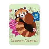 Magnet Flexible Panda Rouge Lotus Fleurs Henné (Vertical)