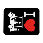 Magnet Flexible Panier de golf I Heart (Love) (Horizontal)