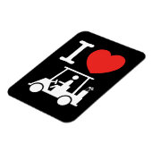 Magnet Flexible Panier de golf I Heart (Love) (Côté Gauche)
