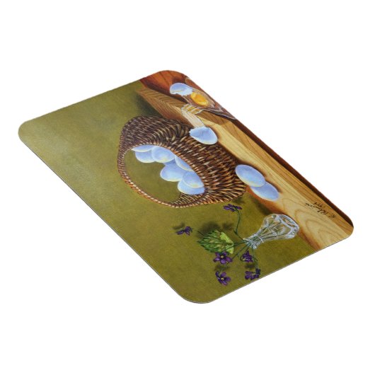 Magnet Flexible Panier d'oeufs avec violets (Côté Droit)