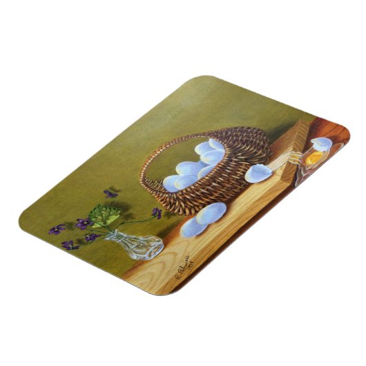 Magnet Flexible Panier d'oeufs avec violets (Côté Gauche)