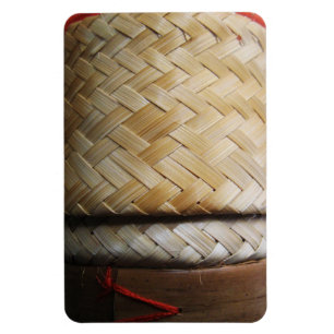 Magnet Flexible Panier en bambou de riz Kratip Thai Lao Isan