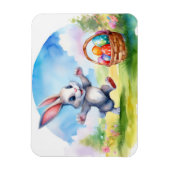 Magnet Flexible Panier lapin et oeufs de Pâques (Vertical)