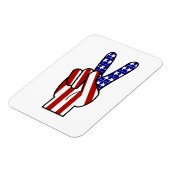 Magnet Flexible Panneau de paix main - Blanc rouge & Bleu (Côté Gauche)