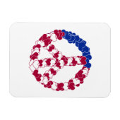 Magnet Flexible Panneau de Paix Rouge Blanc & Bleu Fabriqué avec C (Horizontal)