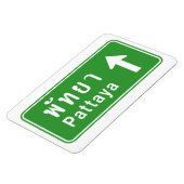 Magnet Flexible Panneau de signalisation routière Pattaya ⚠ Thaïla (Côté Gauche)