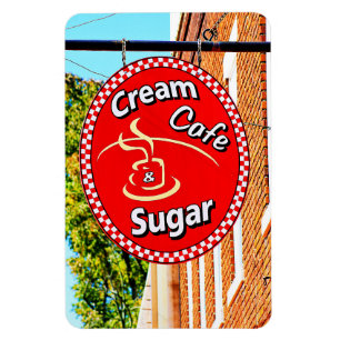 Magnet Flexible Panneau du restaurant Cream & Sugar Cafe