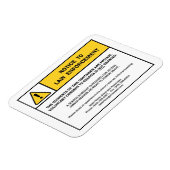 Magnet Flexible Panneau magnétique "Aucune recherche sans mandat"  (Côté Gauche)