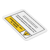 Magnet Flexible Panneau magnétique "Aucune recherche sans mandat" (Côté Droit)