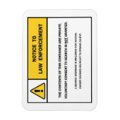 Magnet Flexible Panneau magnétique "Aucune recherche sans mandat" (Vertical)