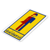 Magnet Flexible Panneau thaïlandais ⚠ toilettes Ladyboy ⚠ (Côté Gauche)