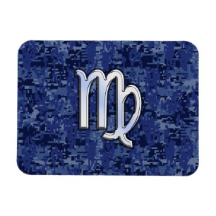 Magnet Flexible Panneau Virgo Zodiac sur Camouflage numérique bleu