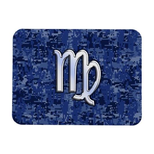 Magnet Flexible Panneau Virgo Zodiac sur Camouflage numérique bleu (Horizontal)