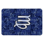 Magnet Flexible Panneau Virgo Zodiac sur Camouflage numérique bleu (Horizontal)