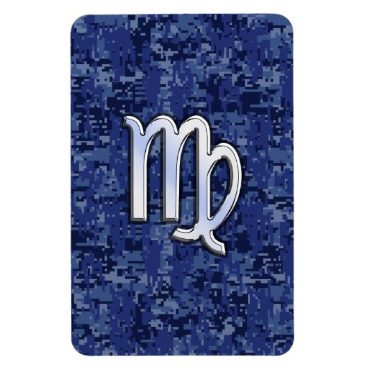 Magnet Flexible Panneau Virgo Zodiac sur Camouflage numérique bleu (Vertical)