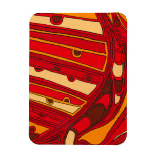 Magnet Flexible Panneaux oranges abstraits