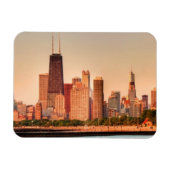 Magnet Flexible Panorama de Chicago skyline au lever du soleil (Horizontal)