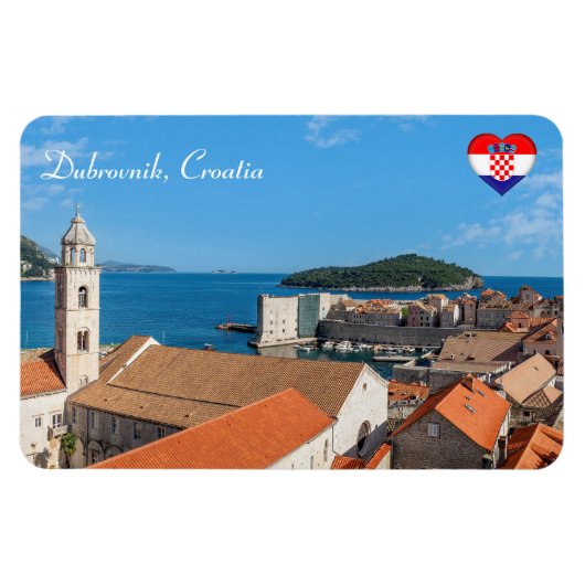 Magnet Flexible Panorama de la ville de Dubrovnik - Croatie (Horizontal)