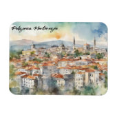 Magnet Flexible Panorama de Podgorica Monténégro (Horizontal)