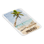 Magnet Flexible Panorama tropical sur la plage des Maldives (Côté Droit)
