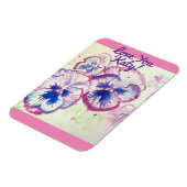 Magnet Flexible Pansy Pansies Purple Flower Floral Pink (Côté Gauche)