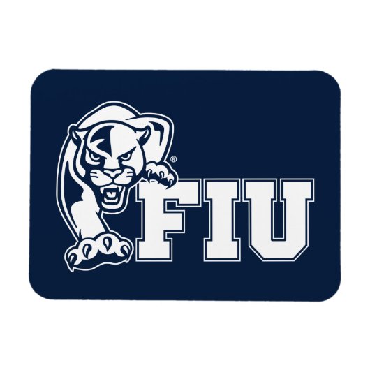 Magnet Flexible Panthers de la FIU - Logo blanc (Horizontal)