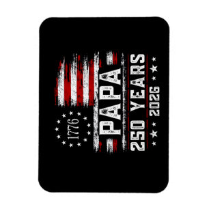 Magnet Flexible Papa américain drapeau 250 ans 4 juillet gran homm