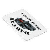 Magnet Flexible Papa Car Club Funny Parodie Slogan (Côté Droit)