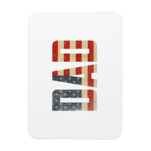 Magnet Flexible Papa Drapeau Américain Patriotique Gras Fête des P