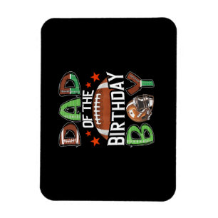 Magnet Flexible Papa du garçon qui fête son anniversaire Football