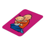 Magnet Flexible Papa et bébé en train d'embrasser (Côté Gauche)