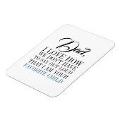 Magnet Flexible Papa, je suis votre aimant de Fête des pères pour (Côté Gauche)