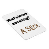 Magnet Flexible Papa Joke : Qu'est-ce qui est marron et collant ? (Côté Droit)