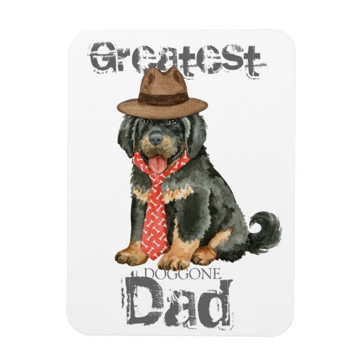 Magnet Flexible Papa Mastiff Tibétain (Vertical)