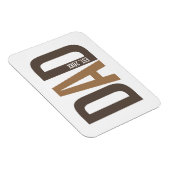 Magnet Flexible Papa personnalisé Brown moderne établi (Côté Droit)