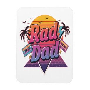 Magnet Flexible Papa Radical – Style Néo Rétro des Années 80 pour 