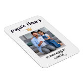 Magnet Flexible Papa's Heart - Personnalisé Premier Fête des pères (Côté Droit)