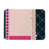 MAGNET FLEXIBLE PAPIER10 PETITE FILLE SCRAPBOOKING ROSES NOIRES PA (Horizontal)