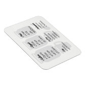 Magnet Flexible Papier à pâte à papier - Mesures impériales (Côté Droit)