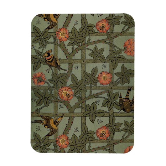 Magnet Flexible Papier peint à motif treillis de William Morris (Vertical)